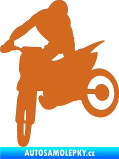 Samolepka Motorka 037 levá motokros oříšková
