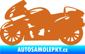 Samolepka Motorka 048 levá silniční oříšková