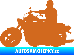 Samolepka Motorka 049 levá oříšková