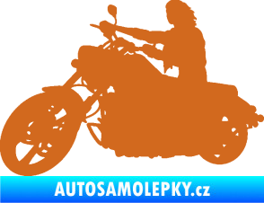 Samolepka Motorka 050 levá oříšková