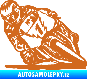 Samolepka Motorka 051 levá oříšková