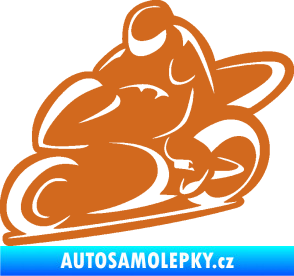 Samolepka Motorkář 011 levá oříšková