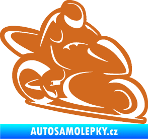 Samolepka Motorkář 011 pravá oříšková