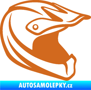 Samolepka Motorkářská helma 001 pravá oříšková