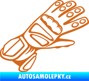 Samolepka Motorkářské rukavice 002 pravá oříšková