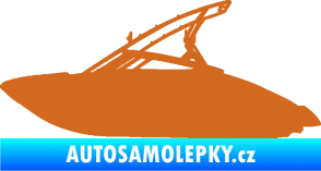 Samolepka Motorový člun 001 levá oříšková