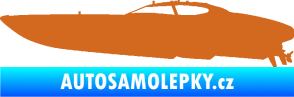 Samolepka Motorový člun 002 levá oříšková