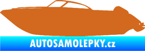 Samolepka Motorový člun 003 levá oříšková