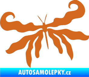 Samolepka Motýl 004 levá oříšková