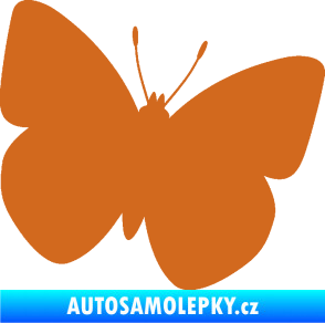 Samolepka Motýl 011 pravá oříšková