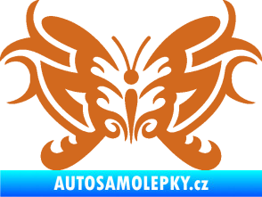 Samolepka Motýl 015 oříšková