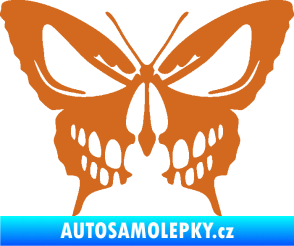 Samolepka Motýl 017 lebka oříšková