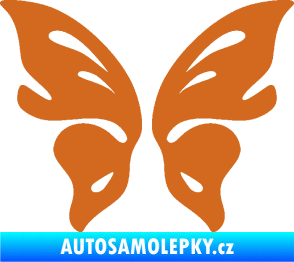 Samolepka Motýl 018 oříšková