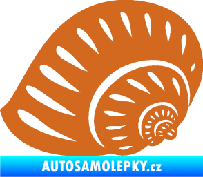 Samolepka Mušle 004 levá ulita oříšková
