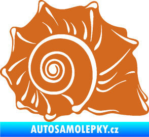 Samolepka Mušle pravá ulita oříšková