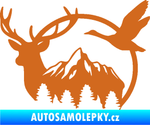 Samolepka Myslivost 002 levá lesní zvěř oříšková