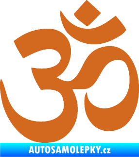 Samolepka Náboženský symbol Hinduismus Óm 001 oříšková