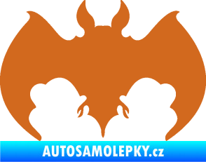 Samolepka Netopýr 002 oříšková