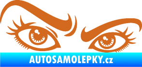 Samolepka Oči 004 pravá oříšková