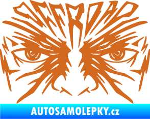 Samolepka Off Road 004 s obličejem oříšková