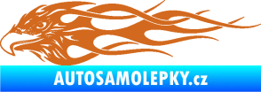 Samolepka Orel 016 levá v plamenech oříšková
