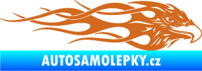 Samolepka Orel 016 pravá v plamenech oříšková