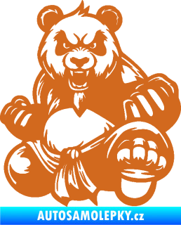 Samolepka Panda 012 pravá Kung Fu bojovník oříšková
