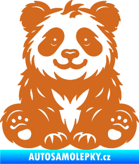 Samolepka Panda 013 pravá spokojená oříšková