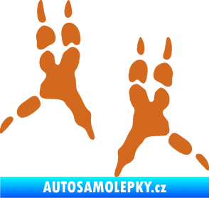 Samolepka Papoušek 008 stopy levá oříšková