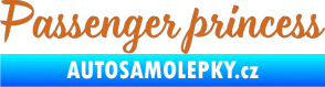 Samolepka Passenger Princess 001 nápis oříšková