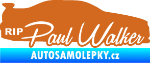 Samolepka Paul Walker 005 RIP oříšková