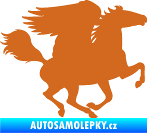 Samolepka Pegas 001 pravá okřídlený kůň oříšková