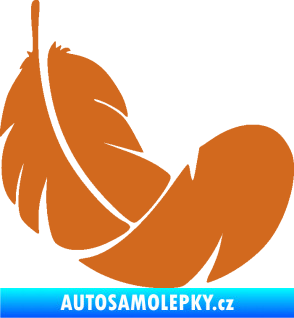 Samolepka Peříčko 008 pravá oříšková