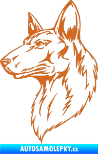 Samolepka Pes 019 levá oříšková