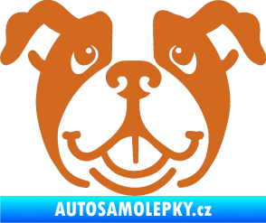 Samolepka Pes 069 Buldoček oříšková
