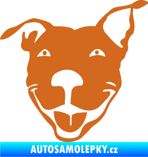 Samolepka Pes 072 levá Pitbull oříšková