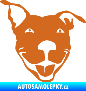 Samolepka Pes 072 pravá Pitbull oříšková