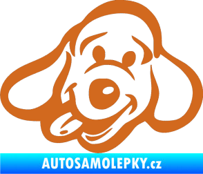 Samolepka Pes 078 levá oříšková