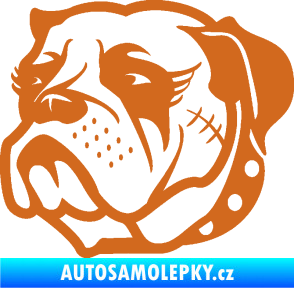 Samolepka Pes 097 levá Buldok oříšková