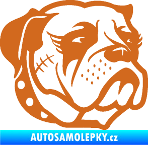Samolepka Pes 097 pravá Buldok oříšková
