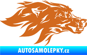 Samolepka Pes 127 pravá hlava oříšková