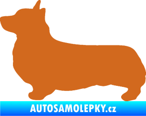 Samolepka Pes 164 levá Welsh Corgi Pembroke oříšková
