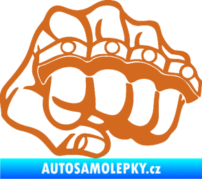 Samolepka Pěst boxer pravá oříšková