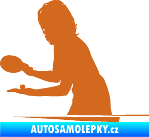 Samolepka Ping pong 005 levá oříšková