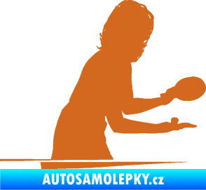 Samolepka Ping pong 005 pravá oříšková