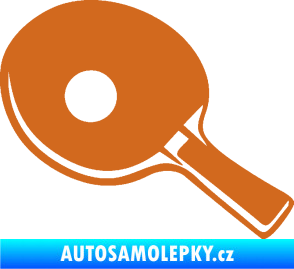 Samolepka Ping pong pálka levá oříšková