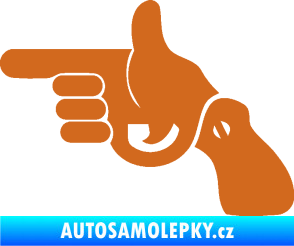 Samolepka Pistole 002 levá han gun oříšková