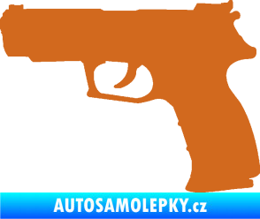 Samolepka Pistole 003 levá oříšková