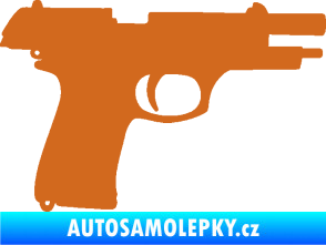 Samolepka Pistole 004 pravá oříšková