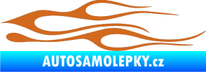 Samolepka Plameny 001 oříšková